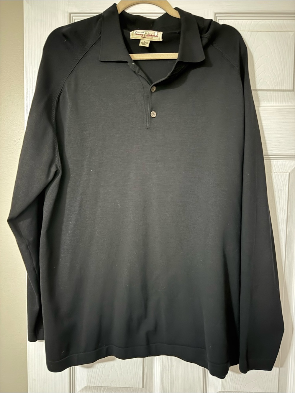 Tommy Bahama Long Sleeve Black Polo Shirt - Classic Men’s Casual